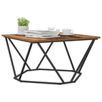 Kaffebord Gamle Tre 80 X 80 X 45 Cm Konstruksjonsvirke Og Stål