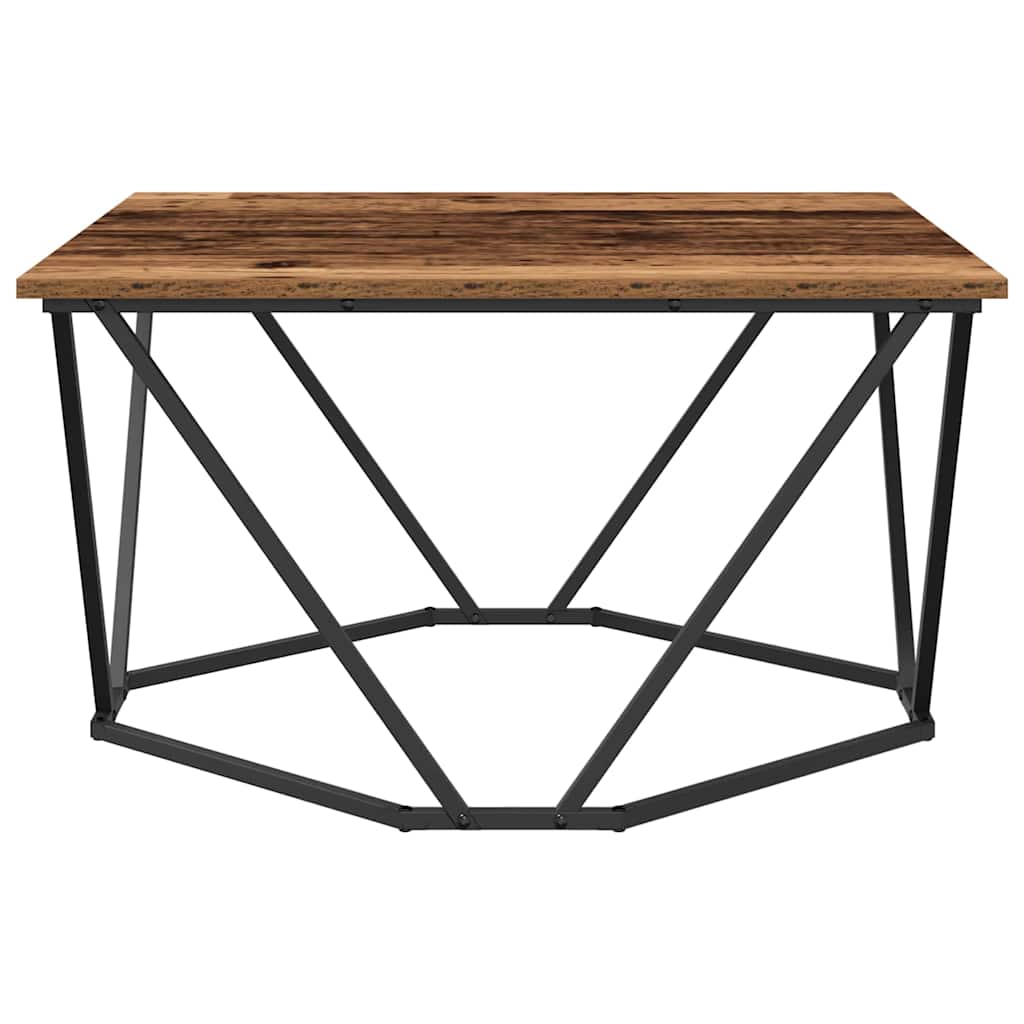 Kaffebord Gamle Tre 80 X 80 X 45 Cm Konstruksjonsvirke Og Stål
