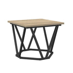 Kaffebord 3 Pcs Sonoma Eik Konstruksjonsvirke Og Stål