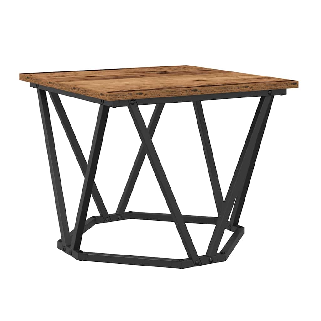 Kaffebord 3 Pcs Gamle Tre Konstruksjonsvirke Og Stål