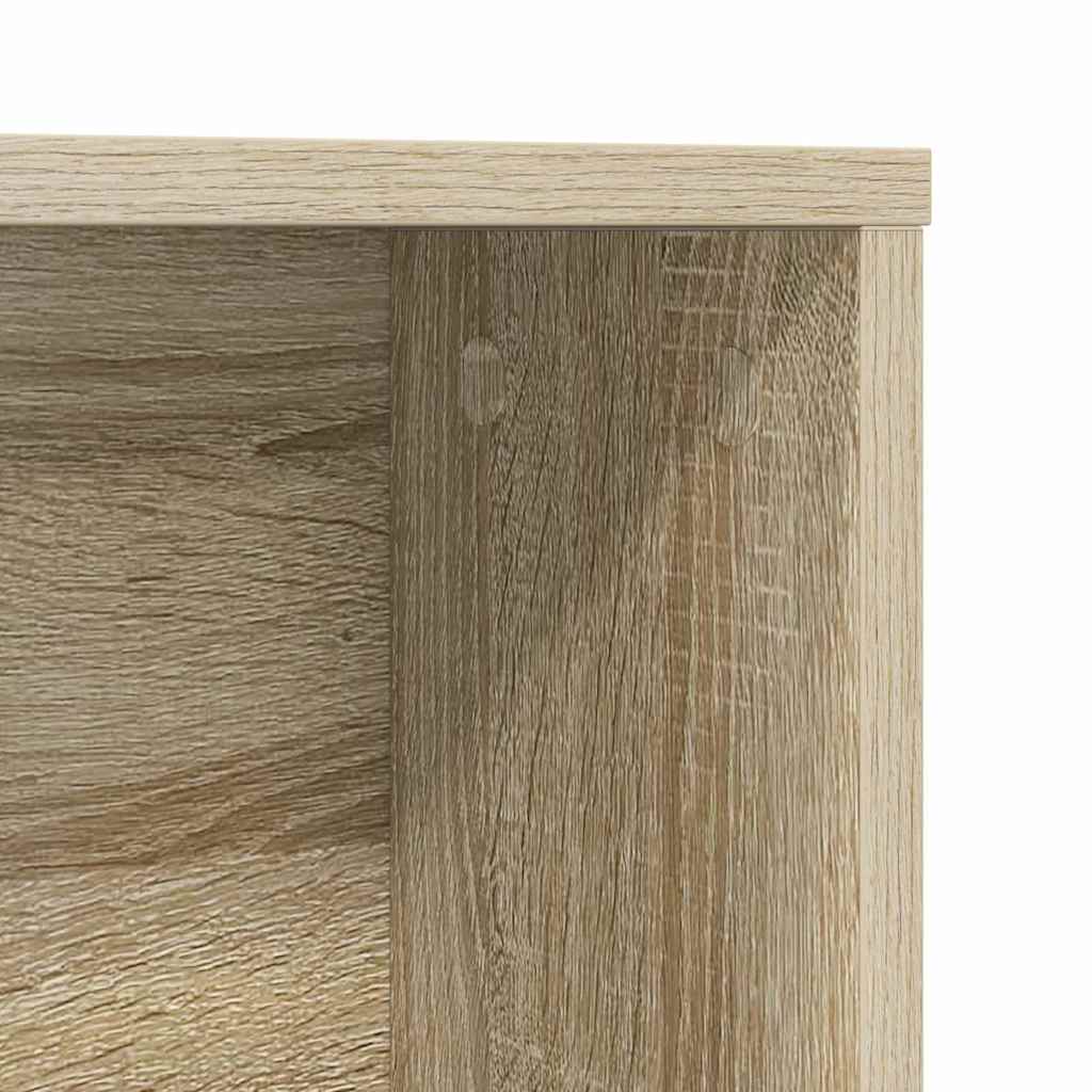 Skrivebord Med Hylle Sonoma Eik 91 X 50 X 149 Cm Konstruert Tre