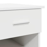 Skrivebord Med Skuff Hvit 90 X 49 X 75 Cm Konstruert Tre