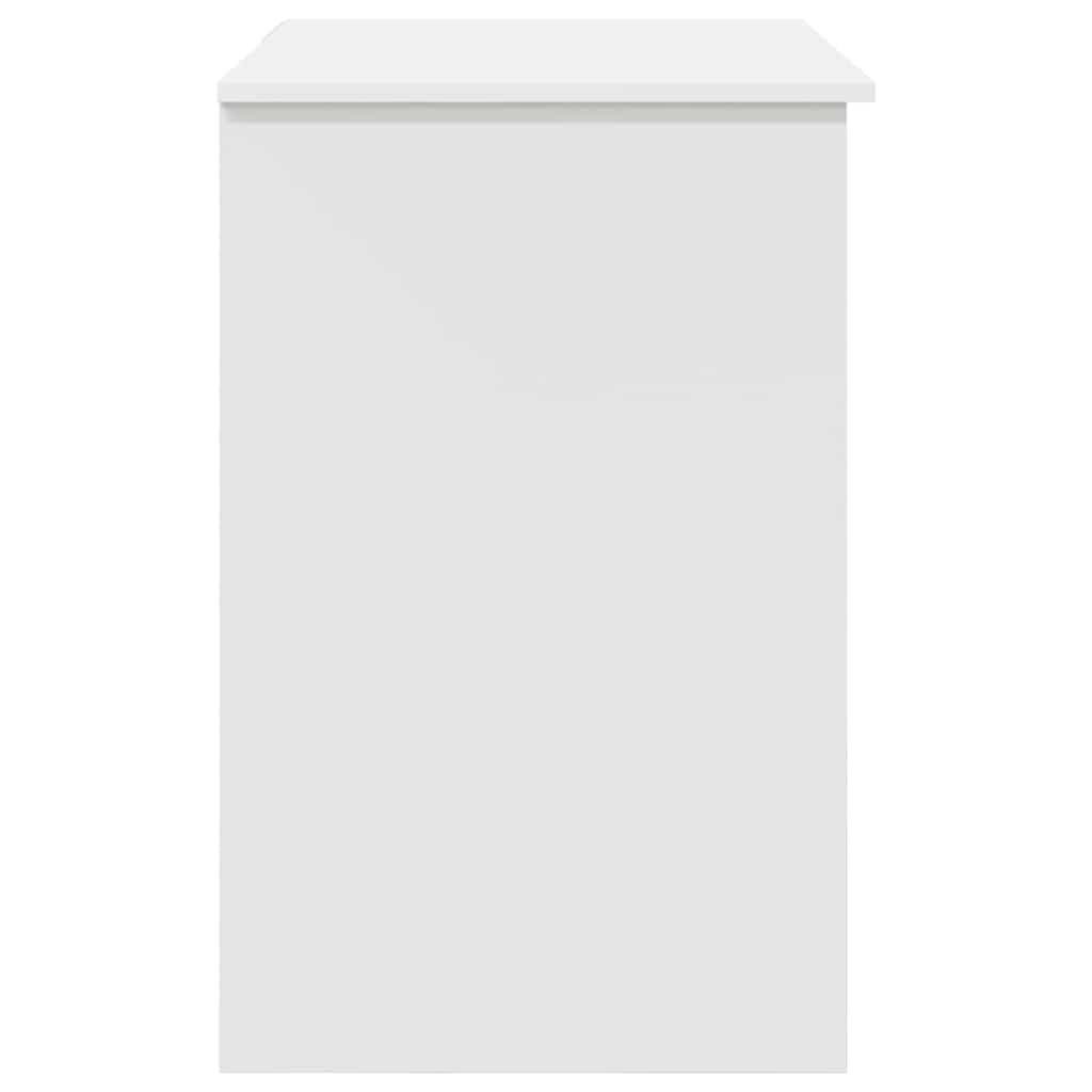 Skrivebord Med Skuff Hvit 90 X 49 X 75 Cm Konstruert Tre