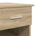 Skrivebord Med Skuff Sonoma Eik 90 X 49 X 75 Cm Konstruert Tre