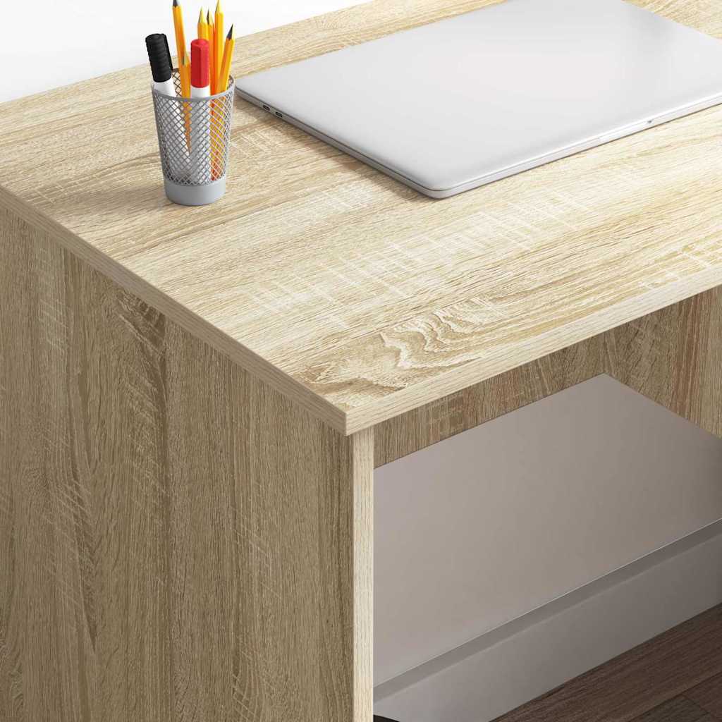 Skrivebord Med Skuff Sonoma Eik 90 X 49 X 75 Cm Konstruert Tre