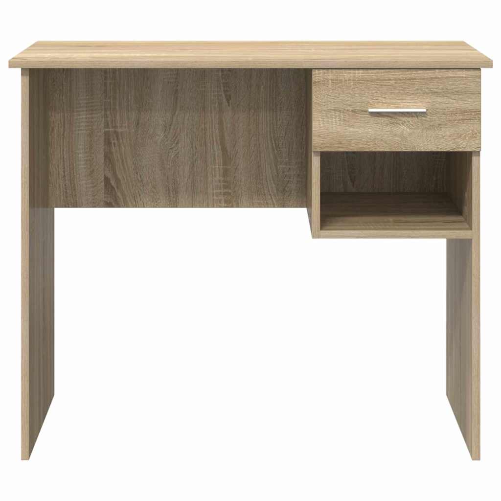 Skrivebord Med Skuff Sonoma Eik 90 X 49 X 75 Cm Konstruert Tre