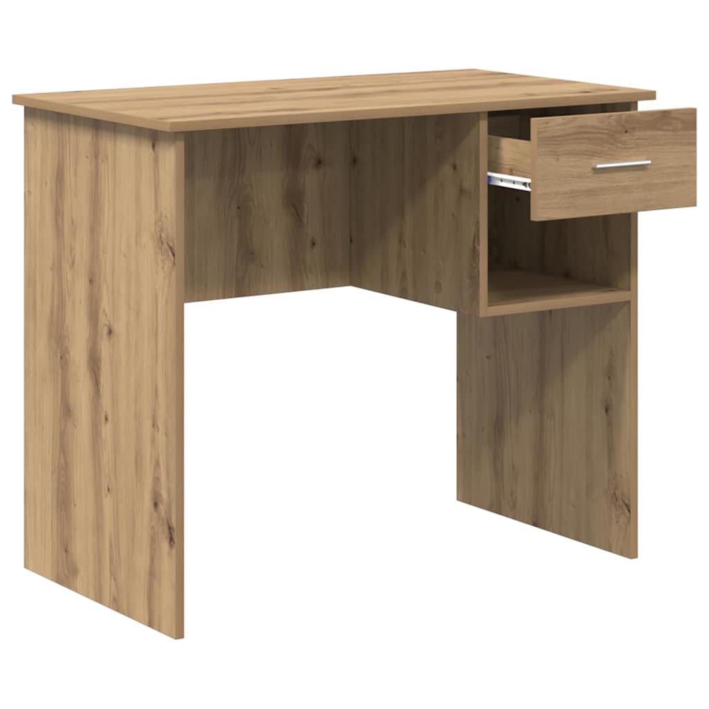 Skrivebord Med Skuff Artisan Eik 90 X 49 X 75 Cm Konstruert Tre
