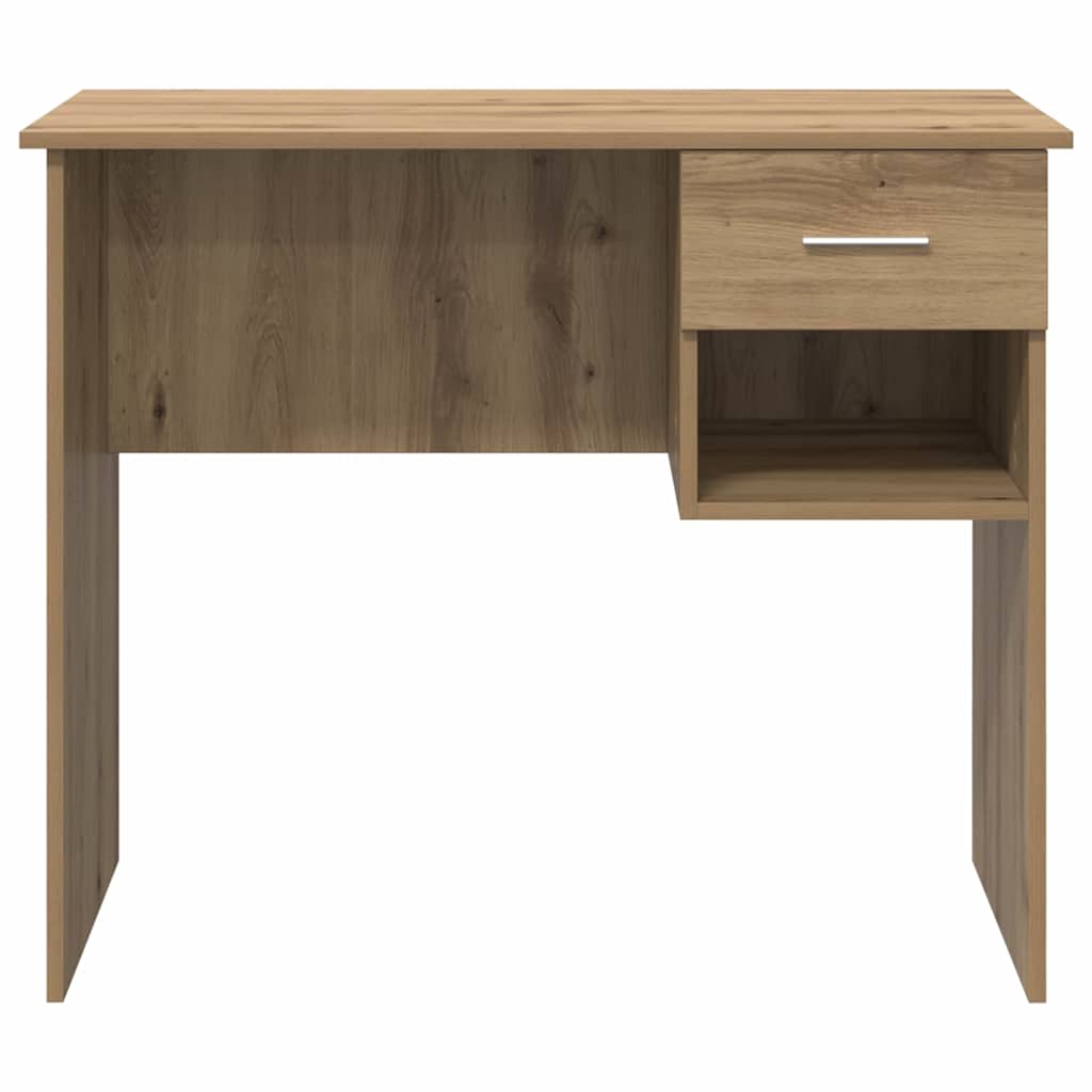 Skrivebord Med Skuff Artisan Eik 90 X 49 X 75 Cm Konstruert Tre