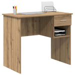 Skrivebord Med Skuff Artisan Eik 90 X 49 X 75 Cm Konstruert Tre