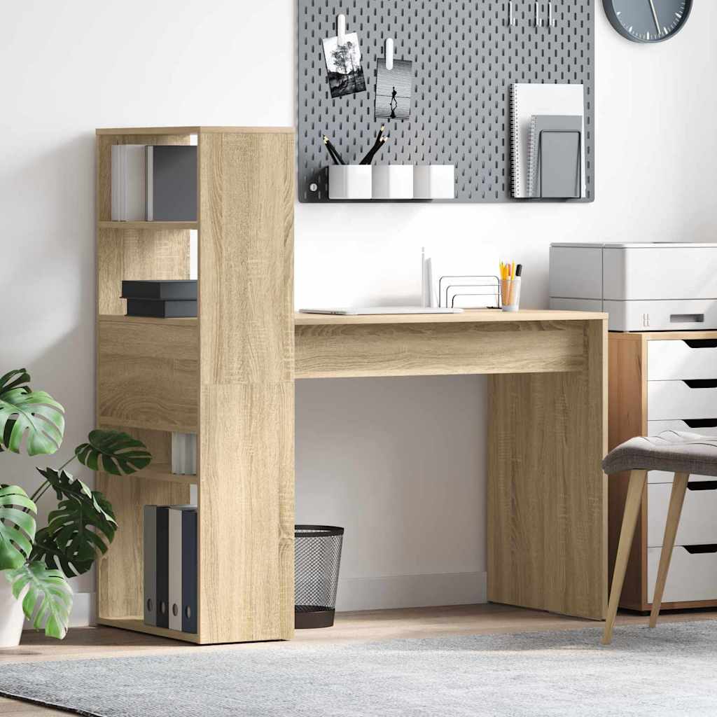 Skrivebord Sonoma Eik 113 X 54 X 120 Cm Konstruert Tre