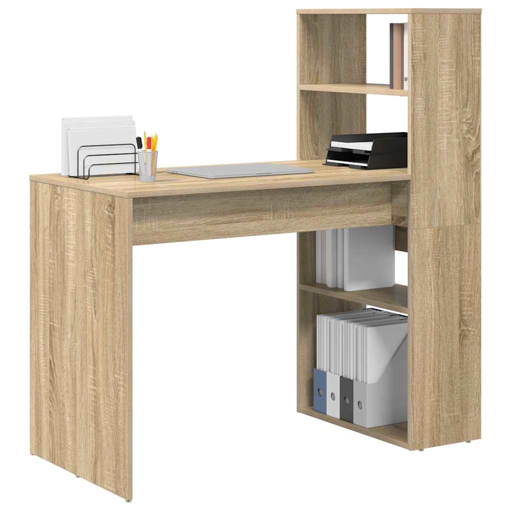 Skrivebord Sonoma Eik 113 X 54 X 120 Cm Konstruert Tre