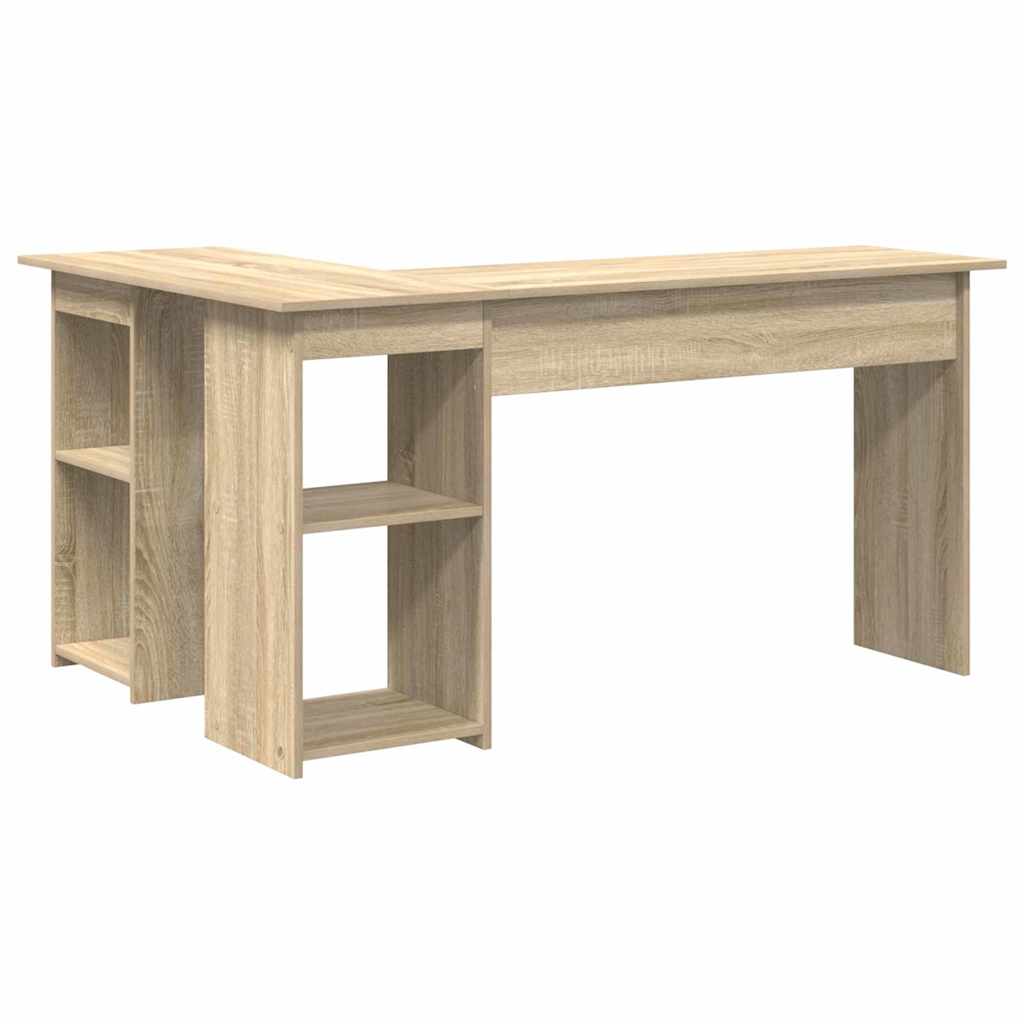 Skrivebord Sonoma Eik 142 X 102 X 73 Cm Konstruert Tre