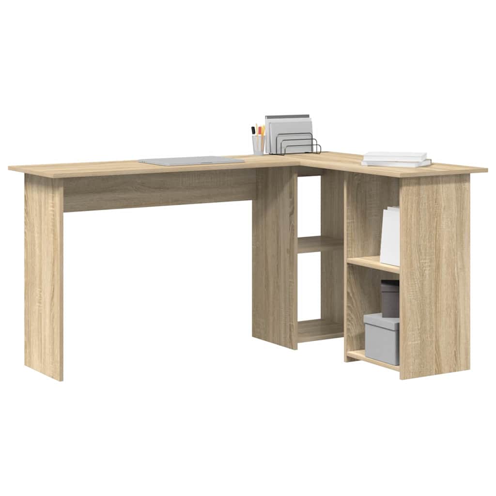 Skrivebord Sonoma Eik 142 X 102 X 73 Cm Konstruert Tre
