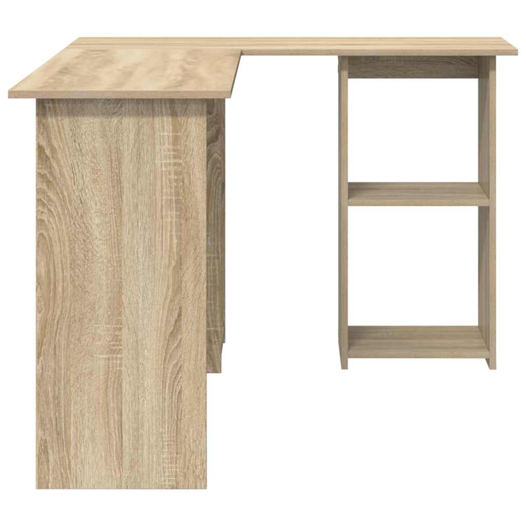 Skrivebord Sonoma Eik 142 X 102 X 73 Cm Konstruert Tre
