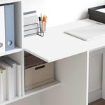 Skrivebord Med Hylle Hvit 131,5 X 50 X 106,5 Cm Konstruert Tre