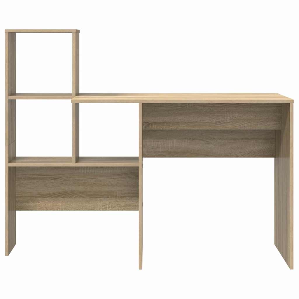 Skrivebord Sonoma Eik 131,5 X 50 X 106,5 Cm Konstruert Tre