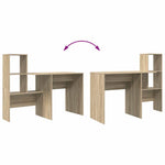 Skrivebord Sonoma Eik 131,5 X 50 X 106,5 Cm Konstruert Tre