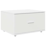 Skuffeskap Med Hjul Hvit 55 X 45 X 31 Cm