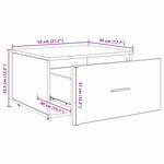 Skuffeskap Med Hjul Hvit 55 X 45 X 31 Cm