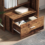 Skuffeskap Med Hjul Gammelt Tre 55 X 45 X 31 Cm