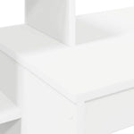 Skrivebord Med Hylle Hvit 100 X 40 X 90 Cm Konstruert Tre