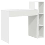 Skrivebord Med Hylle Hvit 100 X 40 X 90 Cm Konstruert Tre