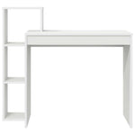Skrivebord Med Hylle Hvit 100 X 40 X 90 Cm Konstruert Tre
