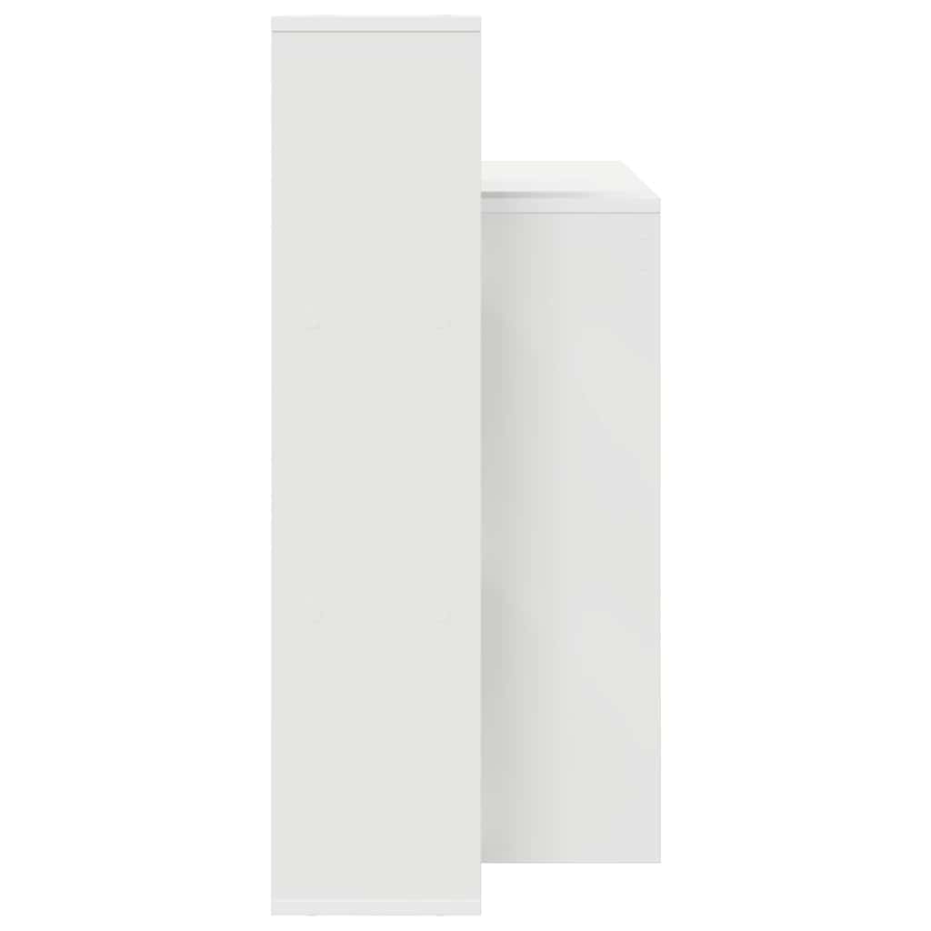 Skrivebord Med Hylle Hvit 100 X 40 X 90 Cm Konstruert Tre