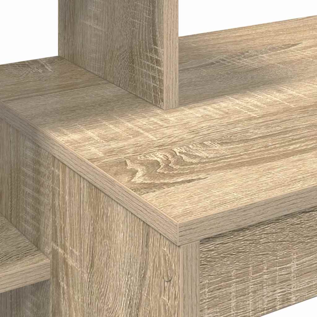Skrivebord Med Hylle Sonoma Eik 100 X 40 X 90 Cm Konstruert Tre