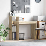 Skrivebord Med Hylle Sonoma Eik 100 X 40 X 90 Cm Konstruert Tre