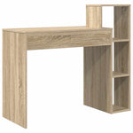 Skrivebord Med Hylle Sonoma Eik 100 X 40 X 90 Cm Konstruert Tre