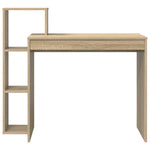 Skrivebord Med Hylle Sonoma Eik 100 X 40 X 90 Cm Konstruert Tre