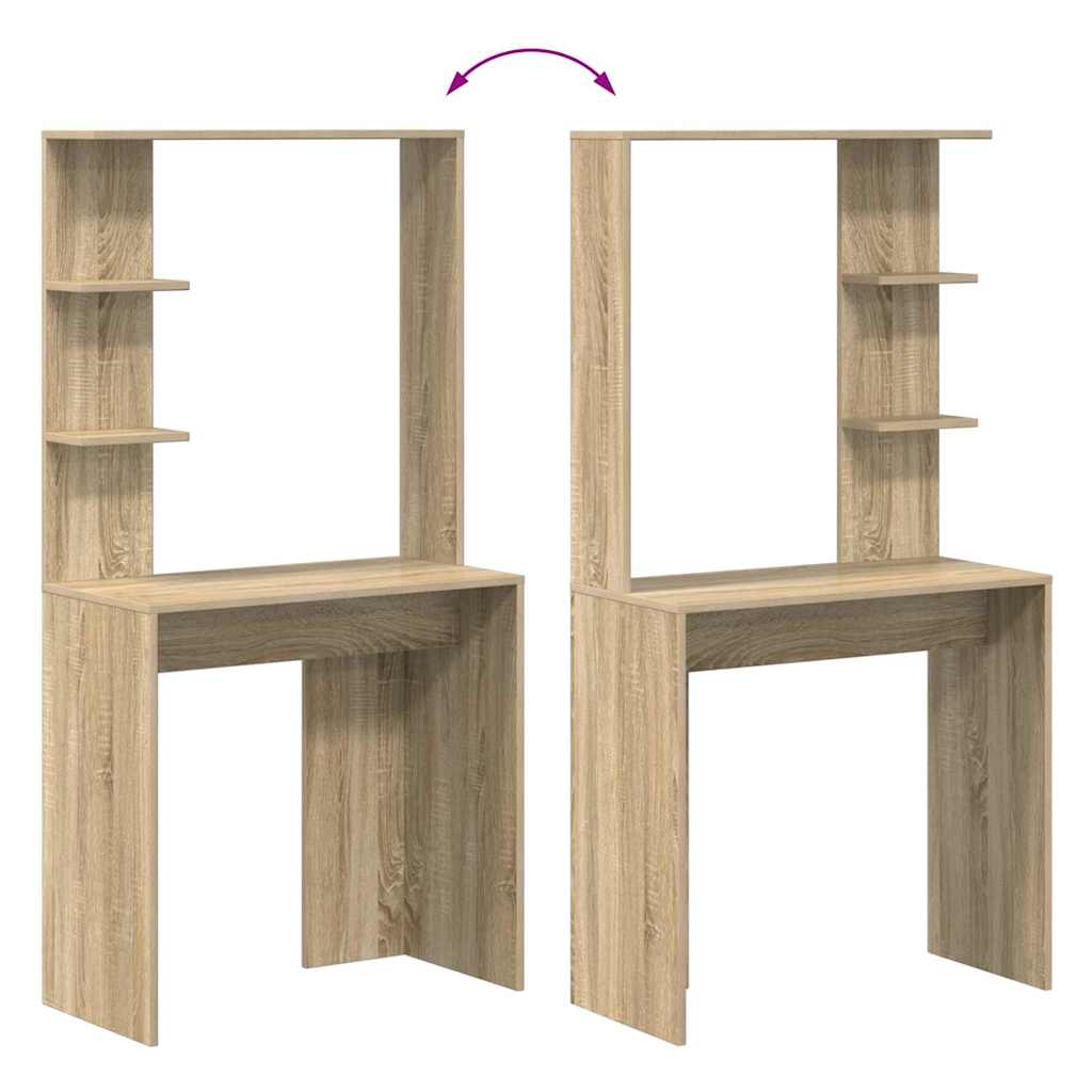 Skrivebord Sonoma Eik 78,5 X 37 X 154,5 Cm Konstruert Tre