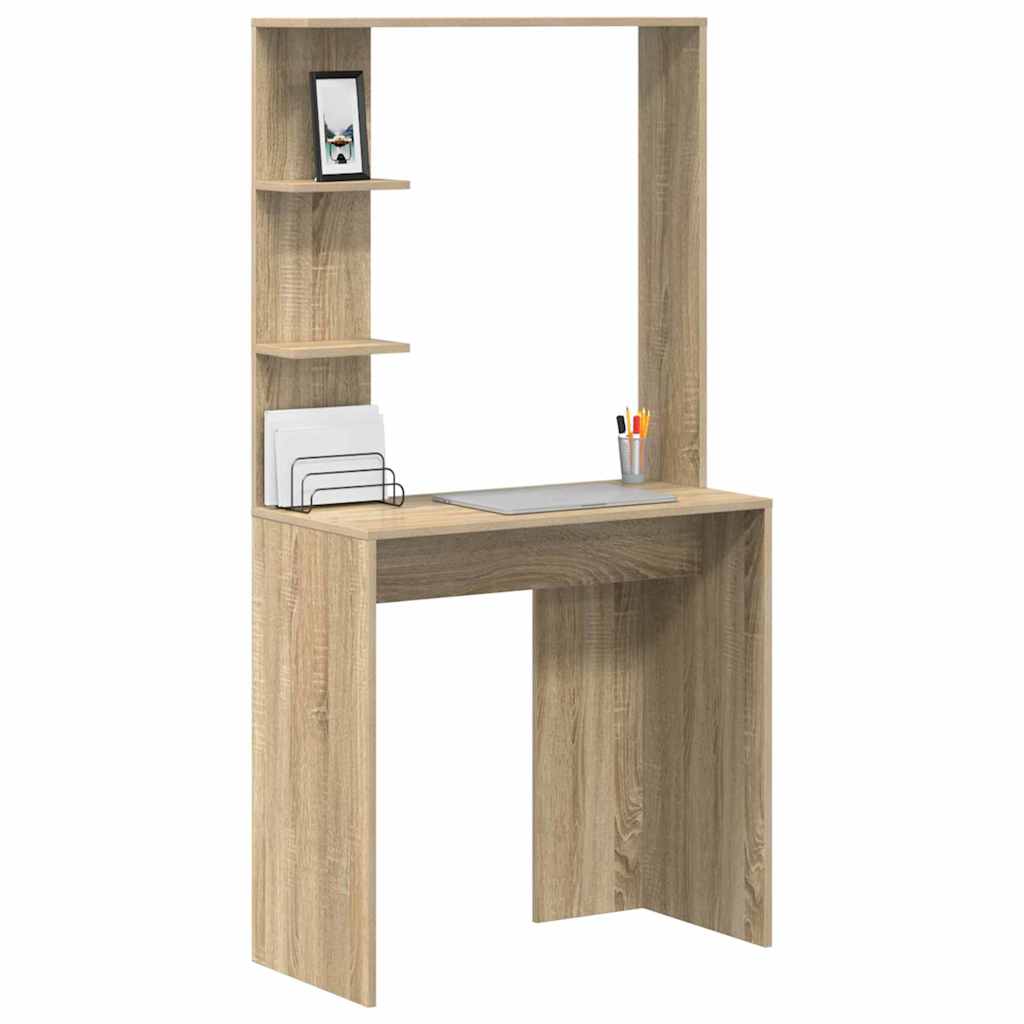 Skrivebord Sonoma Eik 78,5 X 37 X 154,5 Cm Konstruert Tre