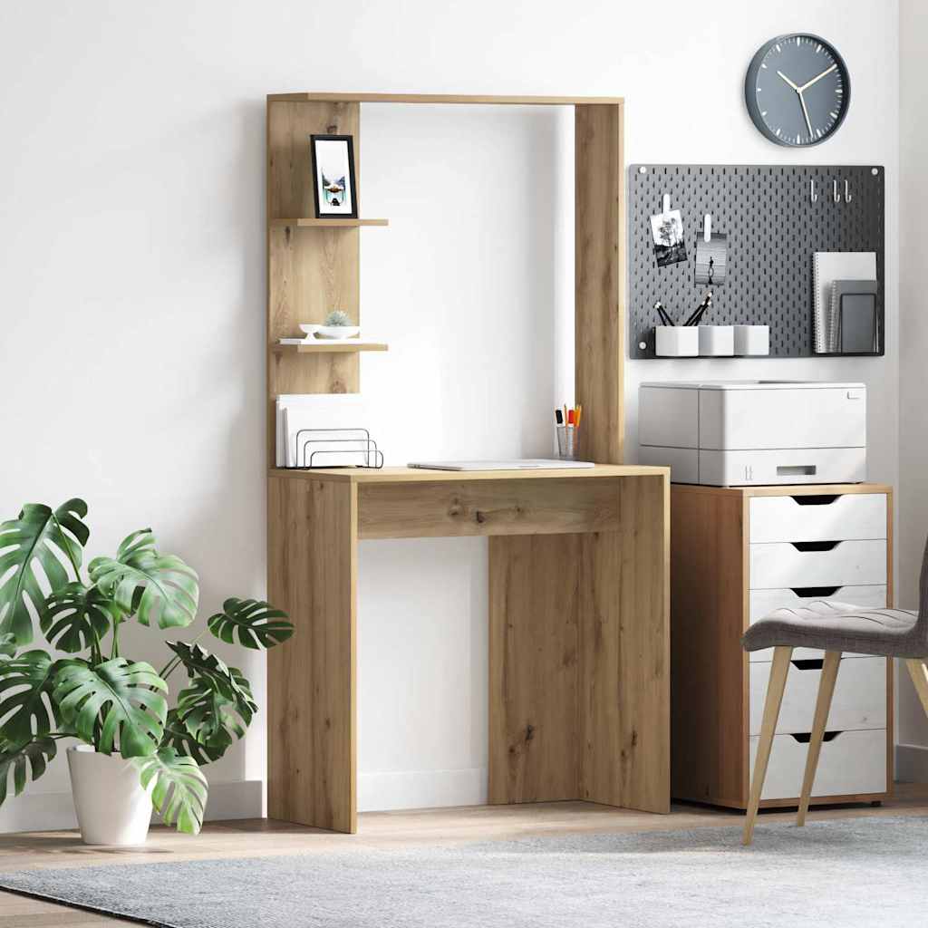 Skrivebord Artisan Eik 78,5 X 37 X 154,5 Cm Konstruert Tre