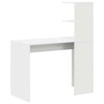Skrivebord Med Hylle Hvit 102 X 50 X 124 Cm Konstruert Tre
