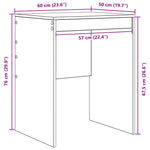 Skrivebord Artisan Eik 60 X 50 X 76 Cm
