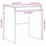 Skrivebord Sonoma Eik 70 X 50 X 76 Cm