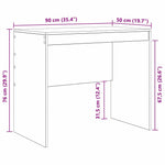Skrivebord Sonoma Eik 90 X 50 X 76 Cm