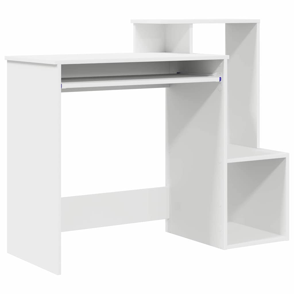 Skrivebord Med Skuff Hvit 106 X 41 X 88.5 Cm Konstruert Tre