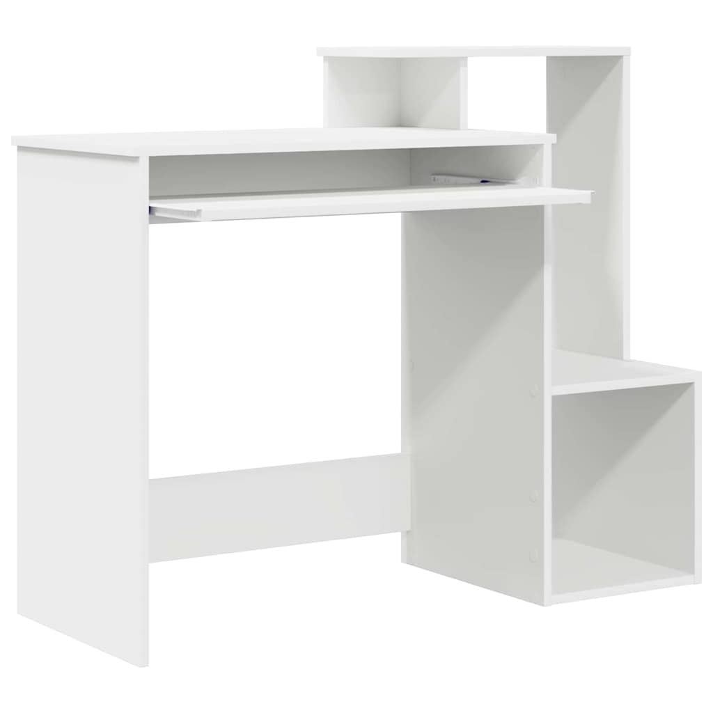 Skrivebord Med Skuff Hvit 106 X 41 X 88.5 Cm Konstruert Tre