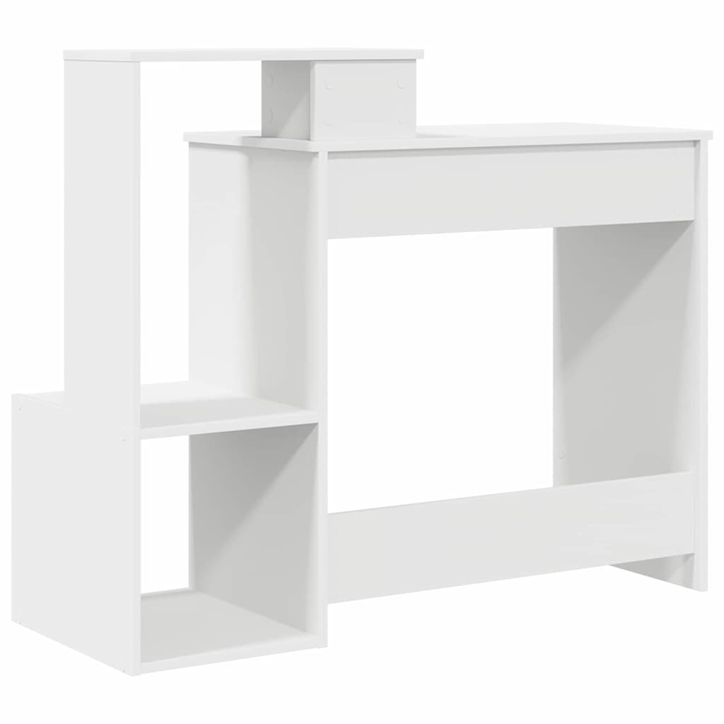 Skrivebord Med Skuff Hvit 106 X 41 X 88.5 Cm Konstruert Tre