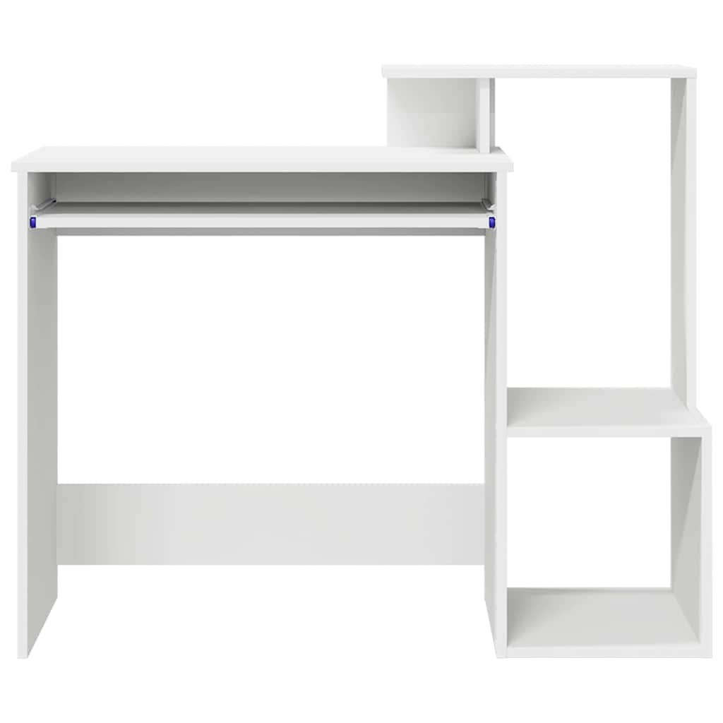 Skrivebord Med Skuff Hvit 106 X 41 X 88.5 Cm Konstruert Tre
