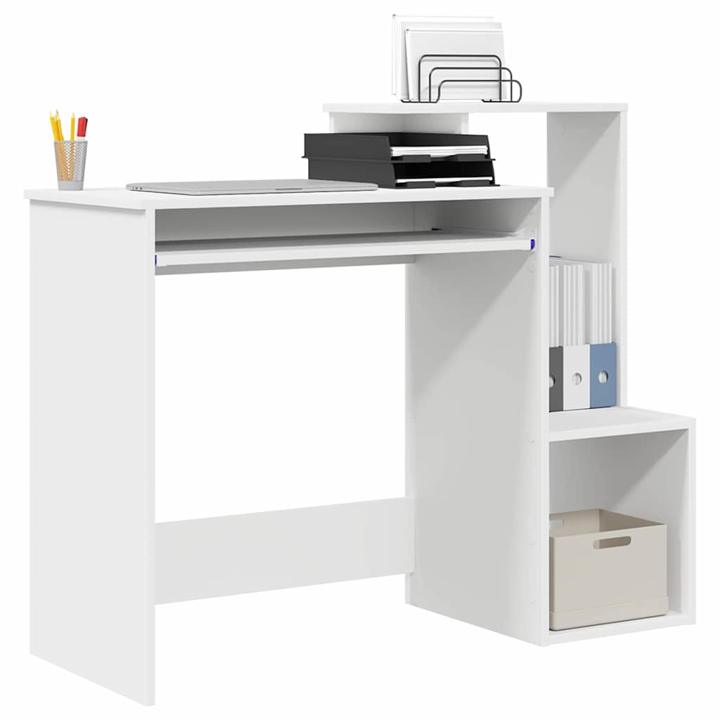 Skrivebord Med Skuff Hvit 106 X 41 X 88.5 Cm Konstruert Tre