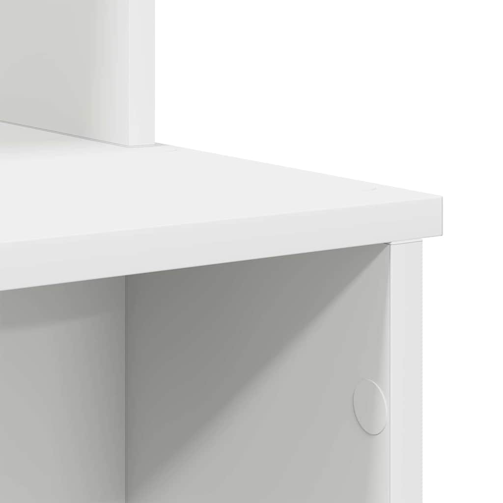 Skrivebord Med Skuff Hvit 120,5 X 44 X 88,5 Cm Konstruert Tre