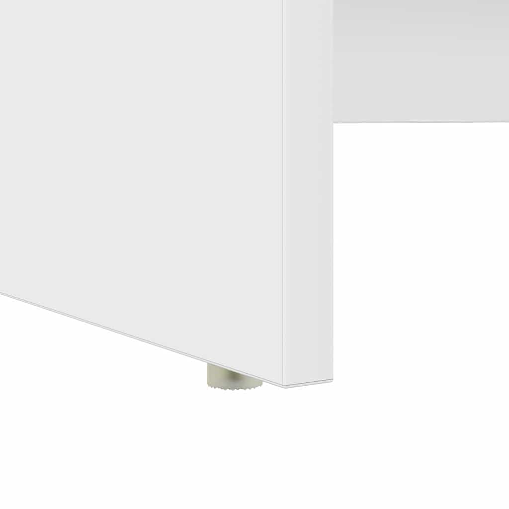 Skrivebord Med Skuff Hvit 120,5 X 44 X 88,5 Cm Konstruert Tre