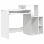 Skrivebord Med Skuff Hvit 120,5 X 44 X 88,5 Cm Konstruert Tre