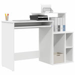 Skrivebord Med Skuff Hvit 120,5 X 44 X 88,5 Cm Konstruert Tre