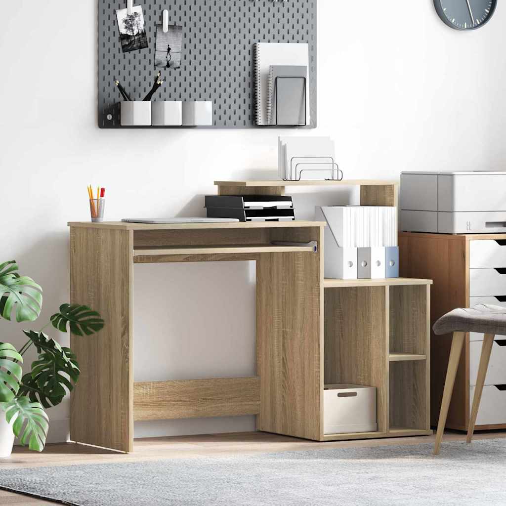 Skrivebord Sonoma Eik 120,5 X 44 X 88,5 Cm Konstruert Tre