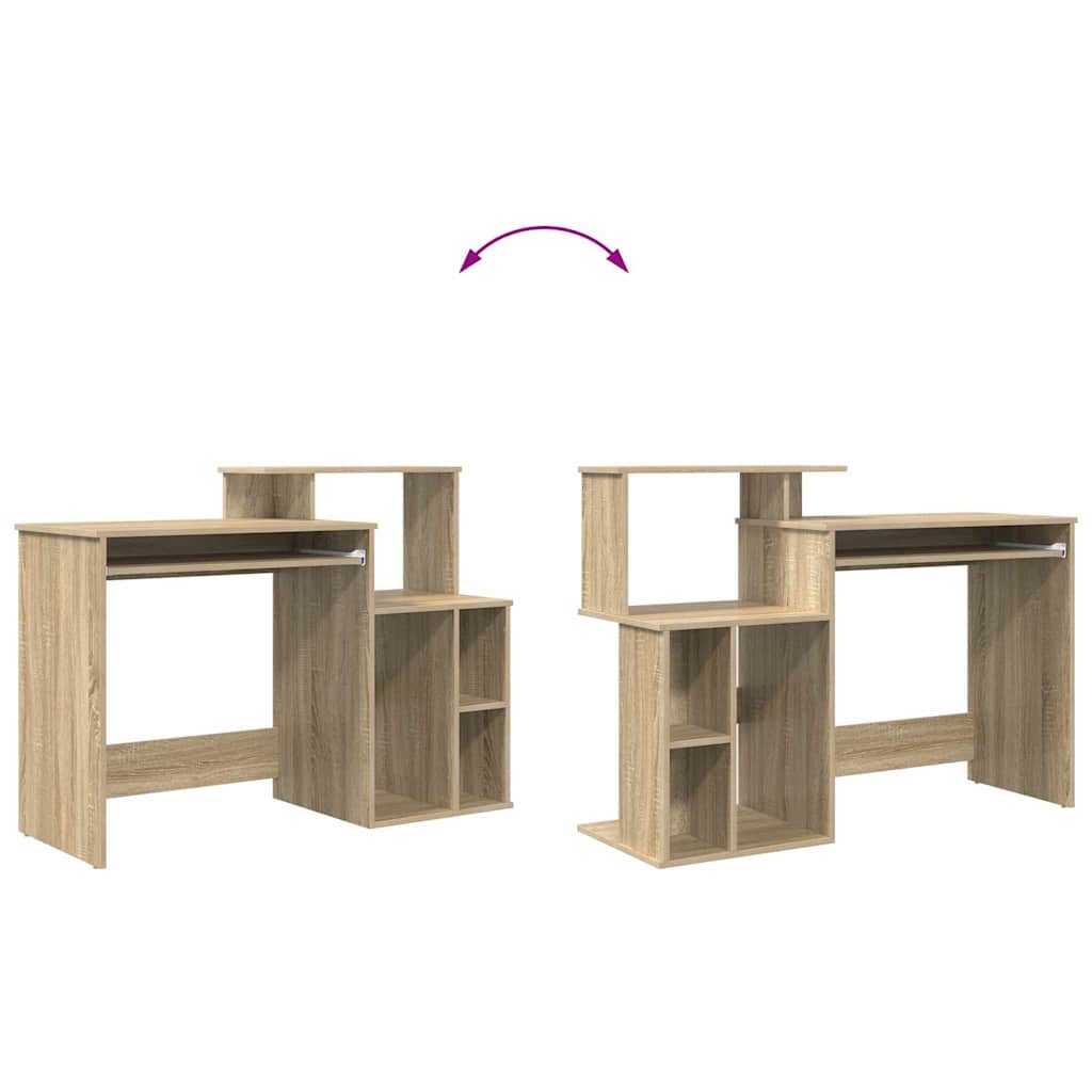 Skrivebord Sonoma Eik 120,5 X 44 X 88,5 Cm Konstruert Tre